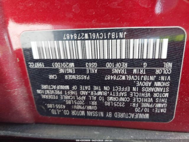 JN1BJ1CV6LW278487 Nissan Rogue Sport S Fwd Xtronic Cvt