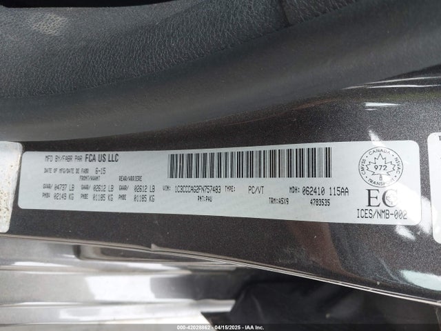 Chrysler 200 Limited 2015 1C3CCCAG2FN757483 Image 9