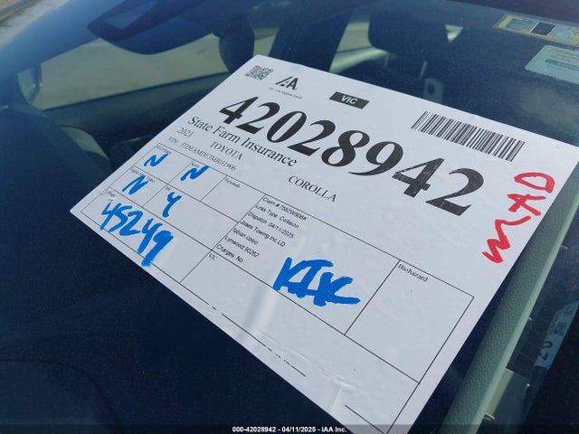 Toyota Corolla Hybrid Le 2021 JTDEAMDE3MJ031906 Image 16