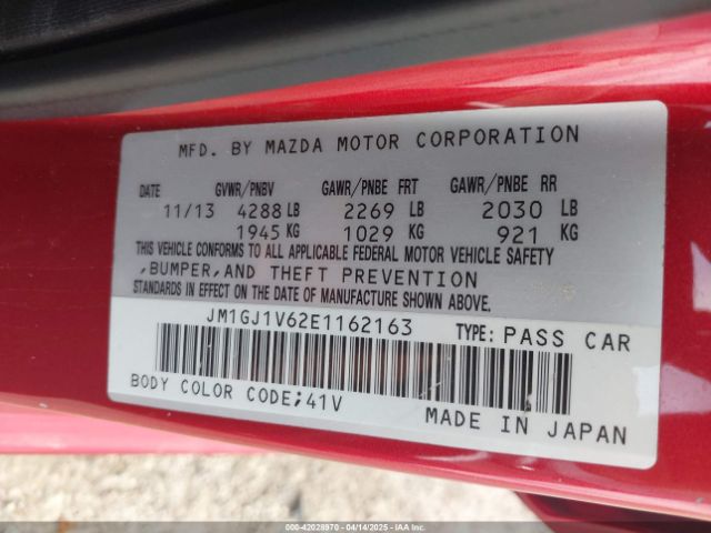 JM1GJ1V62E1162163 Mazda Mazda6 I Touring
