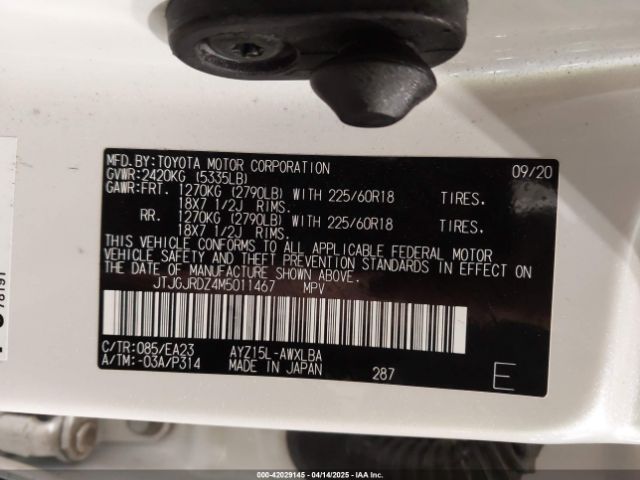 JTJGJRDZ4M5011467 Lexus NX 300H