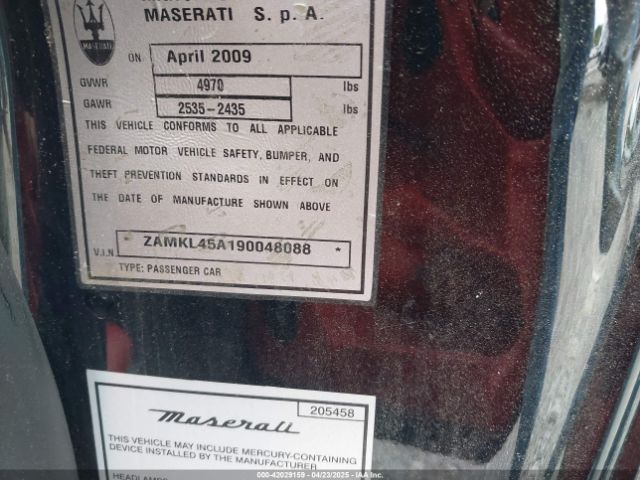 2009 MASERATI GRANTURISMO ZAMKL45A190048088 Photo 8