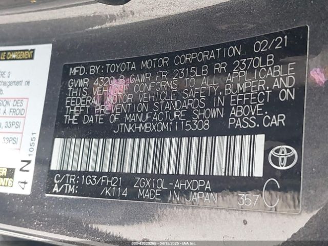 JTNKHMBX0M1115308 Toyota 3zr-fae