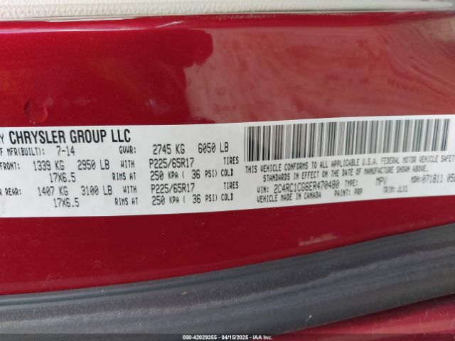 2014 CHRYSLER TOWN & COUNTRY 2C4RC1CG6ER470480 Photo 8