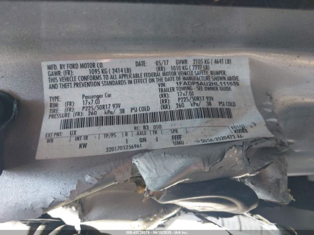 1FADP5AU2HL111659 Ford C-max Hybrid Se