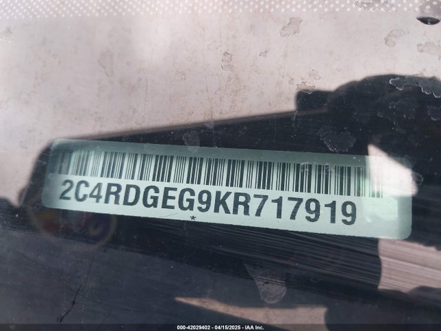 2C4RDGEG9KR717919 Dodge Grand Caravan Gt