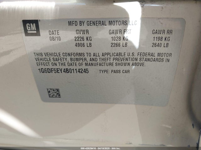 2011 CADILLAC CTS 1G6DF5EY4B0114245 Photo 8