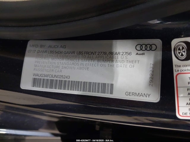 2018 AUDI A6 WAUG3AFC8JN025243 Photo 8