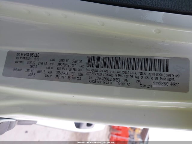 1C4HJXENXLW148851 Jeep Wrangler Unlimited Sahara 4x4