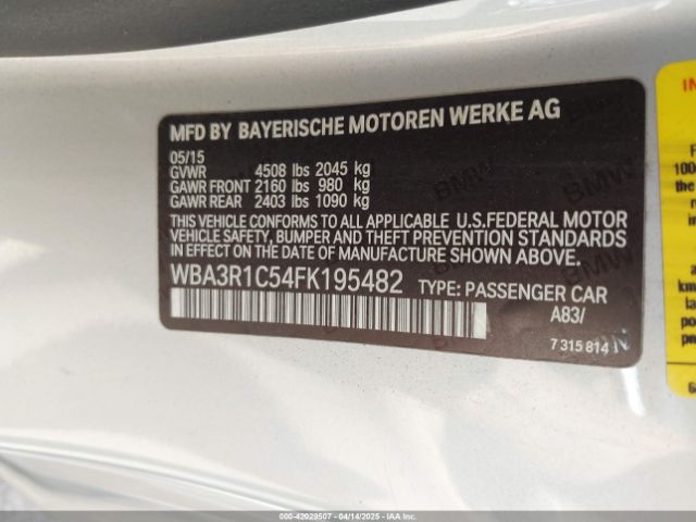 WBA3R1C54FK195482 BMW 435i