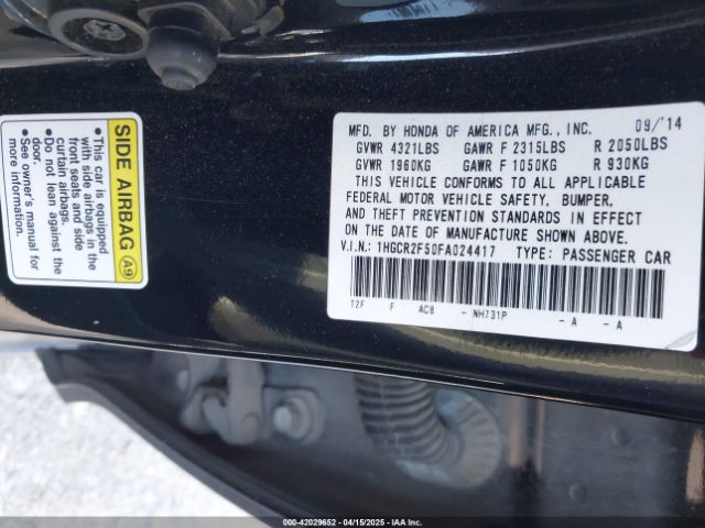 1HGCR2F50FA024417 Honda Accord Sport