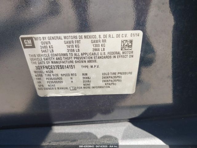3GYFNCE37ES614151 Cadillac Srx Performance Collection