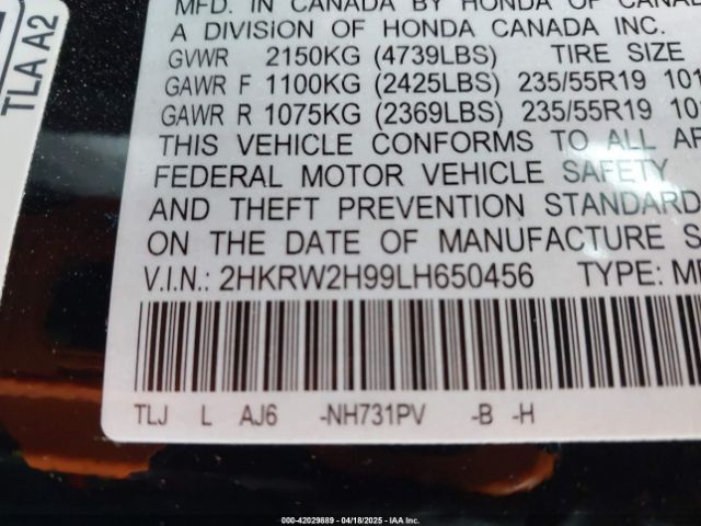 2020 HONDA CR-V 2HKRW2H99LH650456 Photo 8
