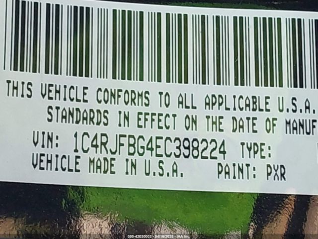 1C4RJFBG4EC398224 Jeep Grand Cherokee Limited