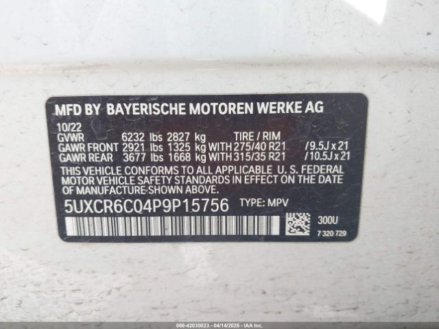 5UXCR6C04P9P15756 BMW X5 Xdrive40i