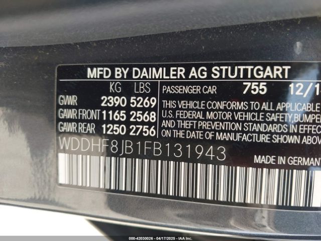 2015 MERCEDES-BENZ E 350 WDDHF8JB1FB131943 Photo 8