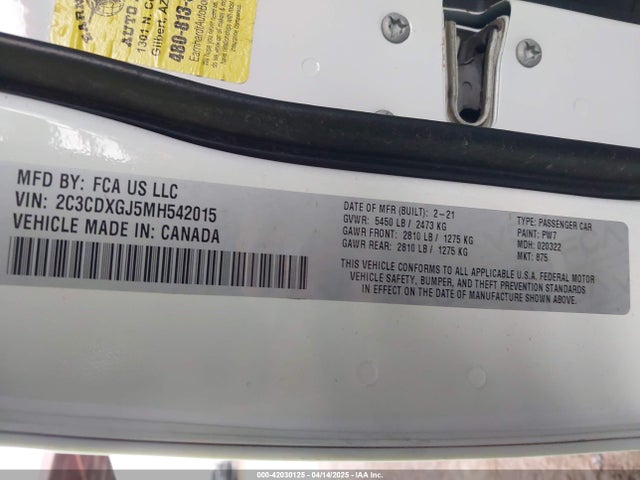 Dodge Charger Scat Pack Rwd 2021 2C3CDXGJ5MH542015 Image 9