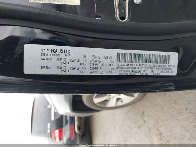 1C4NJDEB4GD695249 Jeep Compass High Altitude Edition