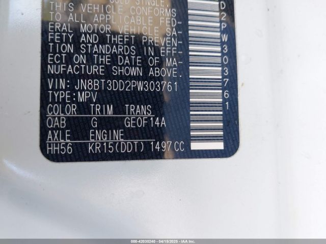 JN8BT3DD2PW303761 Nissan Rogue Platinum Intelligent Awd