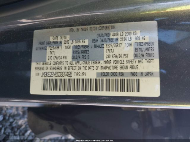 JM3KE2BY5G0837496 Mazda CX-5 SPORT