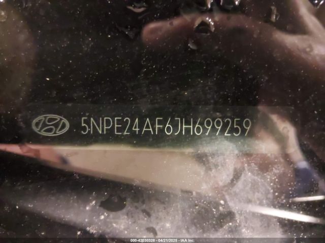 5NPE24AF6JH699259 Hyundai SONATA SE