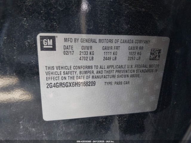 2G4GR5GX6H9168209 Buick Regal Turbo Premium Ii