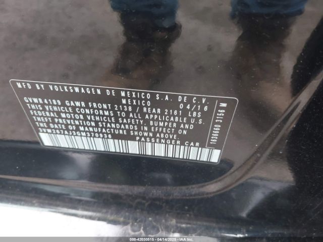 3VW267AJ3GM370936 Volkswagen Jetta 1.4t S