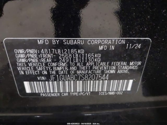 JF1GUABC7S8207544 Subaru Impreza Base 5-door