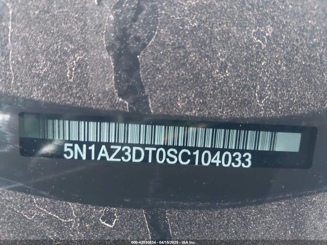 5N1AZ3DT0SC104033 Nissan Murano Platinum