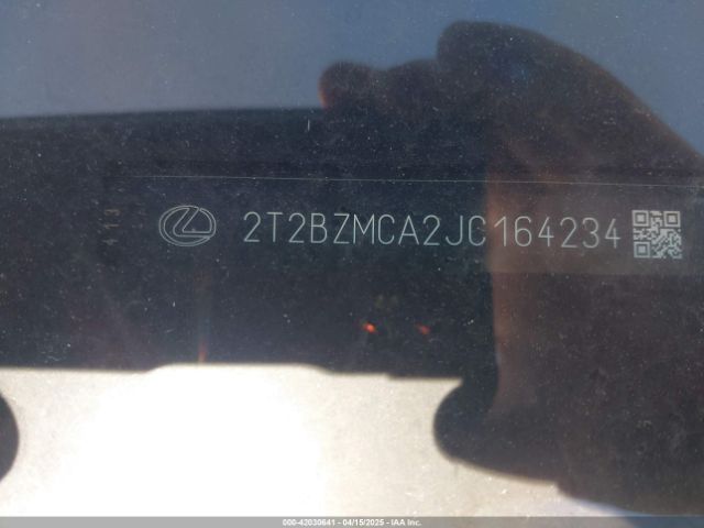 2T2BZMCA2JC164234 Lexus RX 350