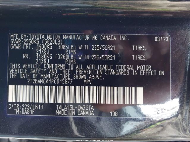 2T2BAMCA1PC015877 Lexus t24a-fts