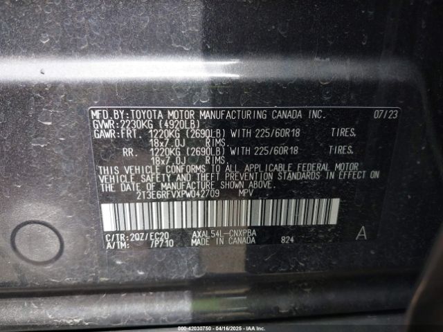 2T3E6RFVXPW042709 Toyota Rav4 Hybrid Xse