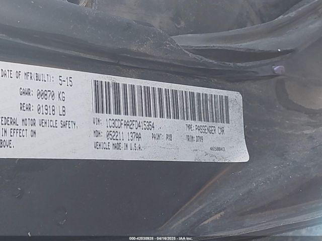 1C3CDFAA2FD415354 Dodge DART SE