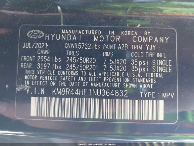 KM8R44HE1NU364832 Hyundai gdi lambda ii
