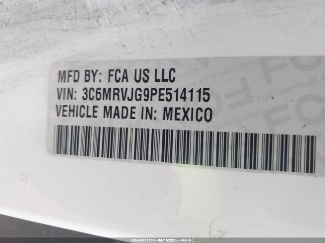 3C6MRVJG9PE514115 RAM Promaster 3500 Cargo Van High Roof 159 Wb Ext