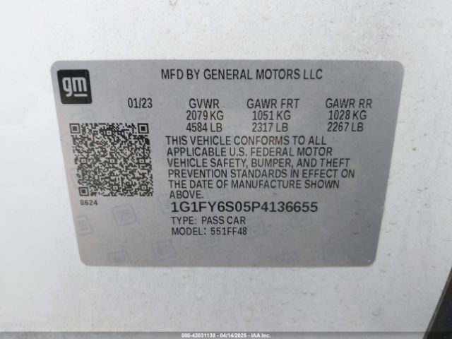 1G1FY6S05P4136655 Chevrolet Bolt Euv Fwd Lt