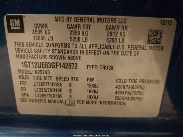1GT12UE83GF142872 GMC Sierra 2500hd Denali