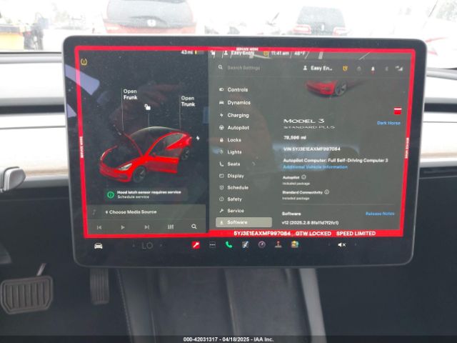 5YJ3E1EAXMF997084 Tesla Model 3 Standard Range Plus Rear-wheel Drive