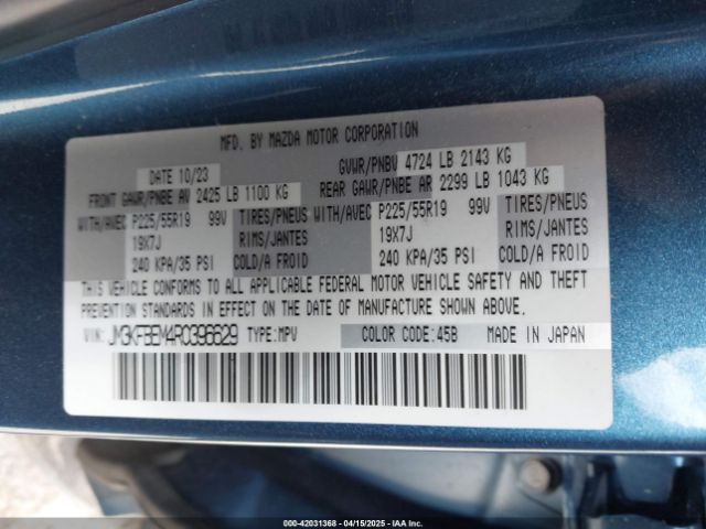 JM3KFBEM4R0396629 Mazda Cx-5 2.5 S Premium Plus