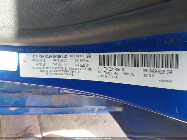 1C3CCCBG0FN635140 Chrysler 200