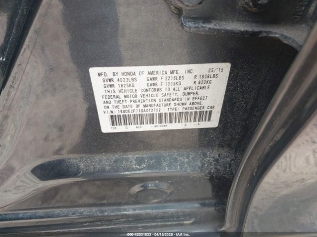 19UDE2F71GA012702 Acura k24v7