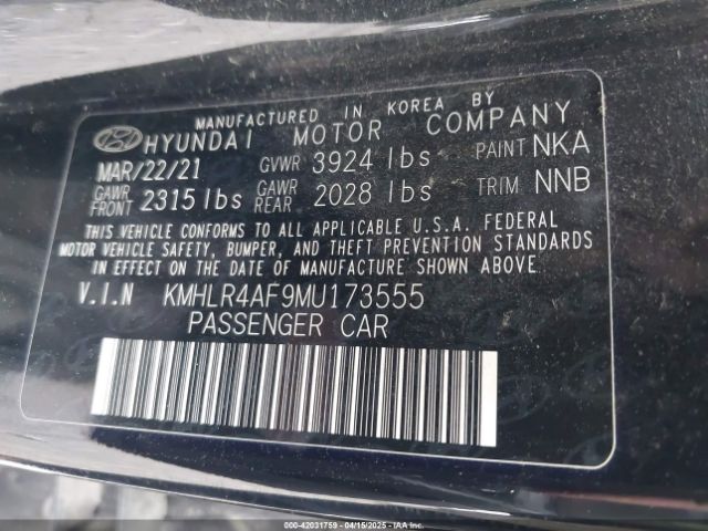 KMHLR4AF9MU173555 Hyundai Elantra N Line