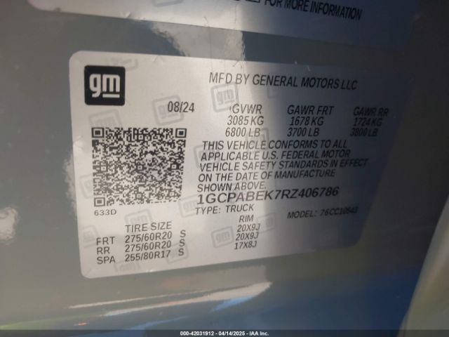 1GCPABEK7RZ406786 Chevrolet Silverado 1500 2wd  Short Bed Custom