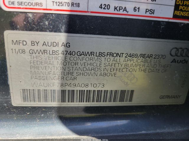2009 AUDI A3 WAUKF78P49A081073 Photo 8