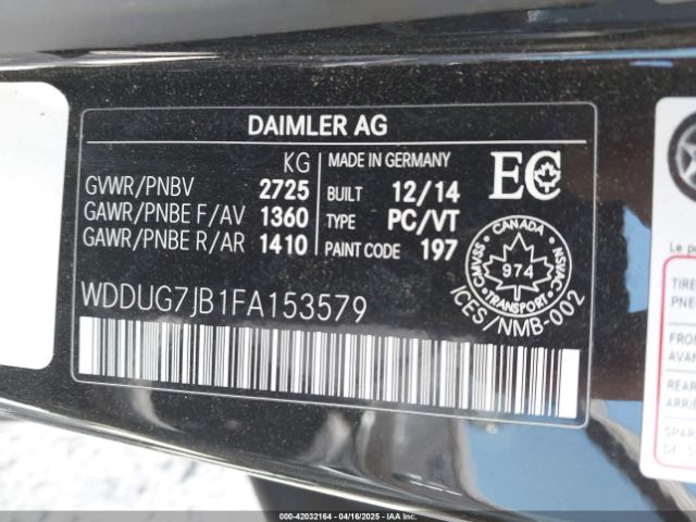2015 MERCEDES-BENZ S 63 AMG WDDUG7JB1FA153579 Photo 8