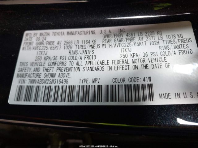 2025 MAZDA CX-50 7MMVABDM2SN316498 Photo 8