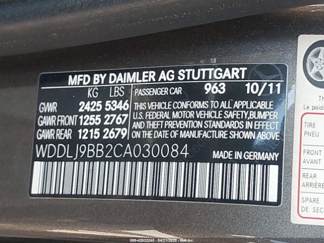 2012 MERCEDES-BENZ CLS 550 WDDLJ9BB2CA030084 Photo 8