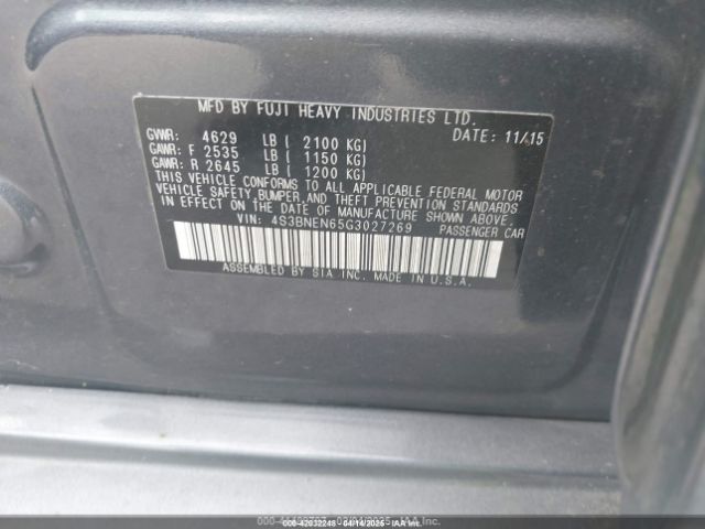 2016 SUBARU LEGACY 4S3BNEN65G3027269 Photo 8