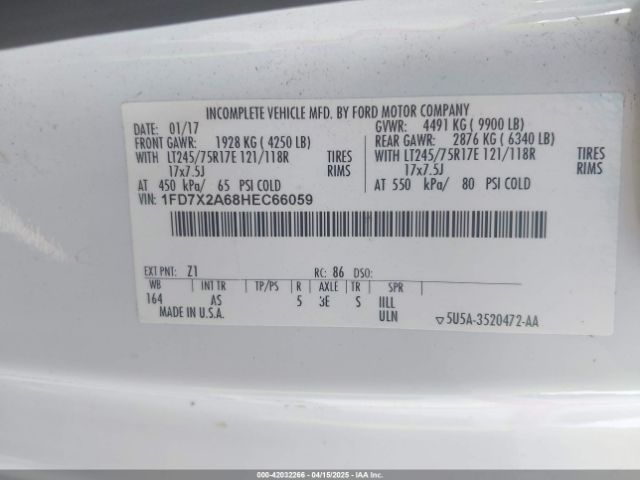 1FD7X2A68HEC66059 Ford F-250 Xl