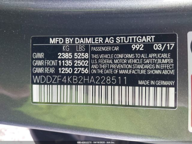 2017 MERCEDES-BENZ E 300 WDDZF4KB2HA228511 Photo 8